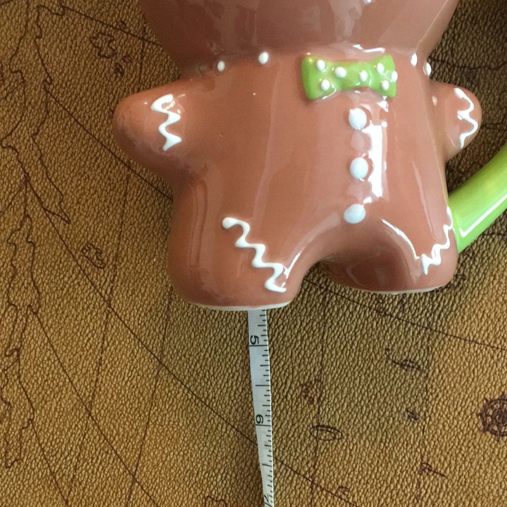 Gingerbread Man Mugs with Green and Red Handles (set of two ) NWOT - Picture 10 of 10